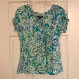 CLEARANCE! Chaps capped-sleeve top